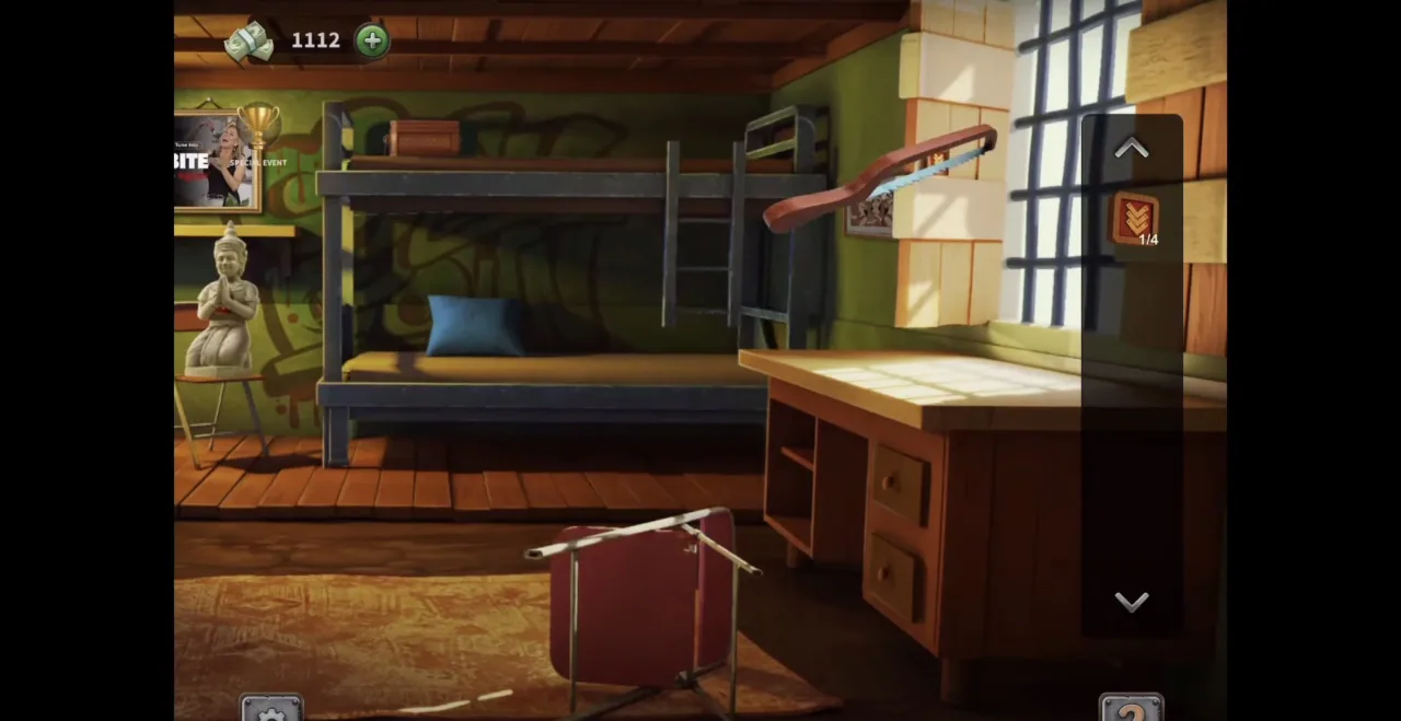 100 Doors Escape from Prison Level 114 Kenyan Cell gameplay screenshot