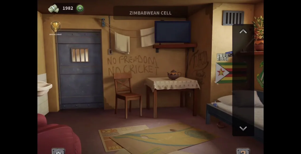 100 Doors Escape from Prison Level 135 Surinamese Cell gameplay screenshot