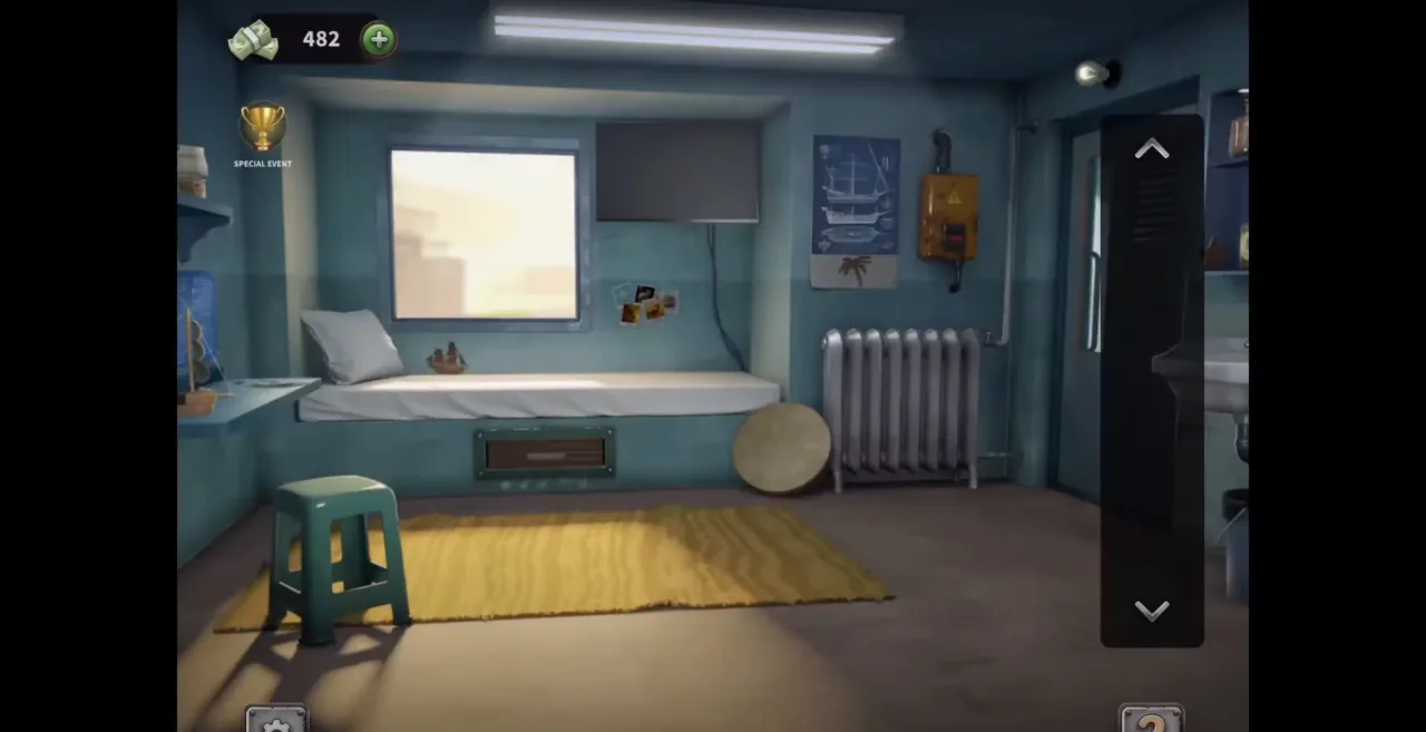 100 Doors Escape from Prison Level 145 Mauritian Cell gameplay screenshot