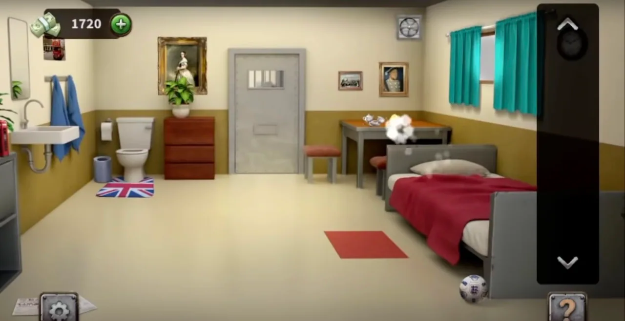 100 Doors Escape from Prison Level 44 English Cell gameplay screenshot
