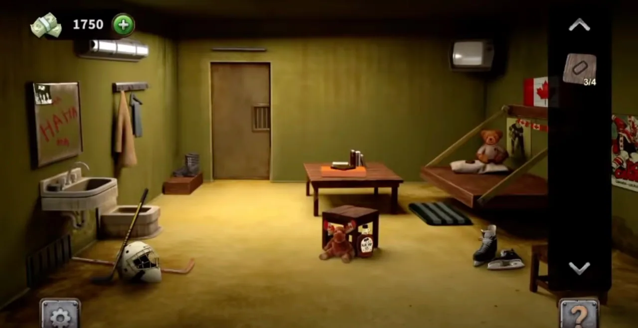 100 Doors Escape from Prison Level 45 Canadian Cell gameplay screenshot