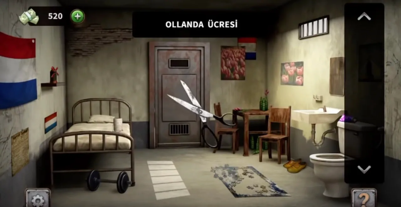 100 Doors Escape from Prison Level 5 Croatia Cell gameplay screenshot