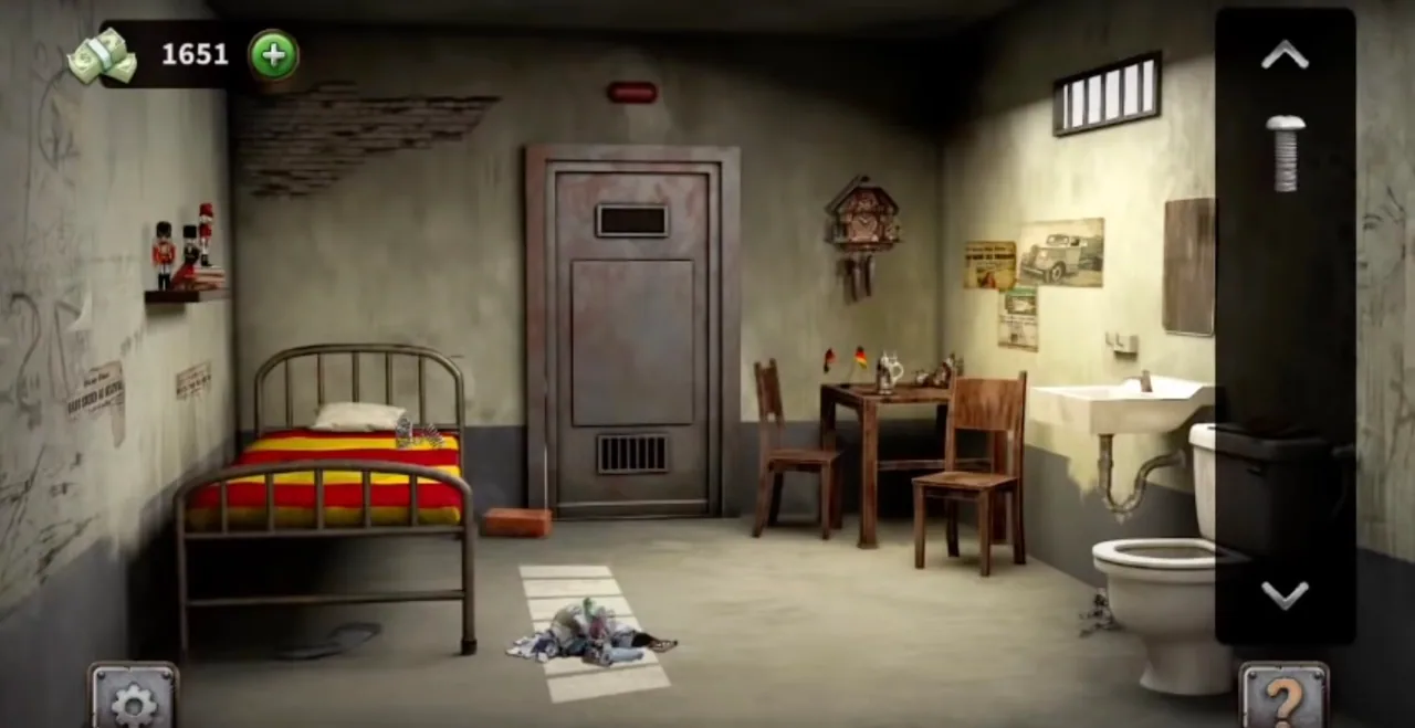 100 Doors Escape from Prison Level 58 German Cell gameplay screenshot