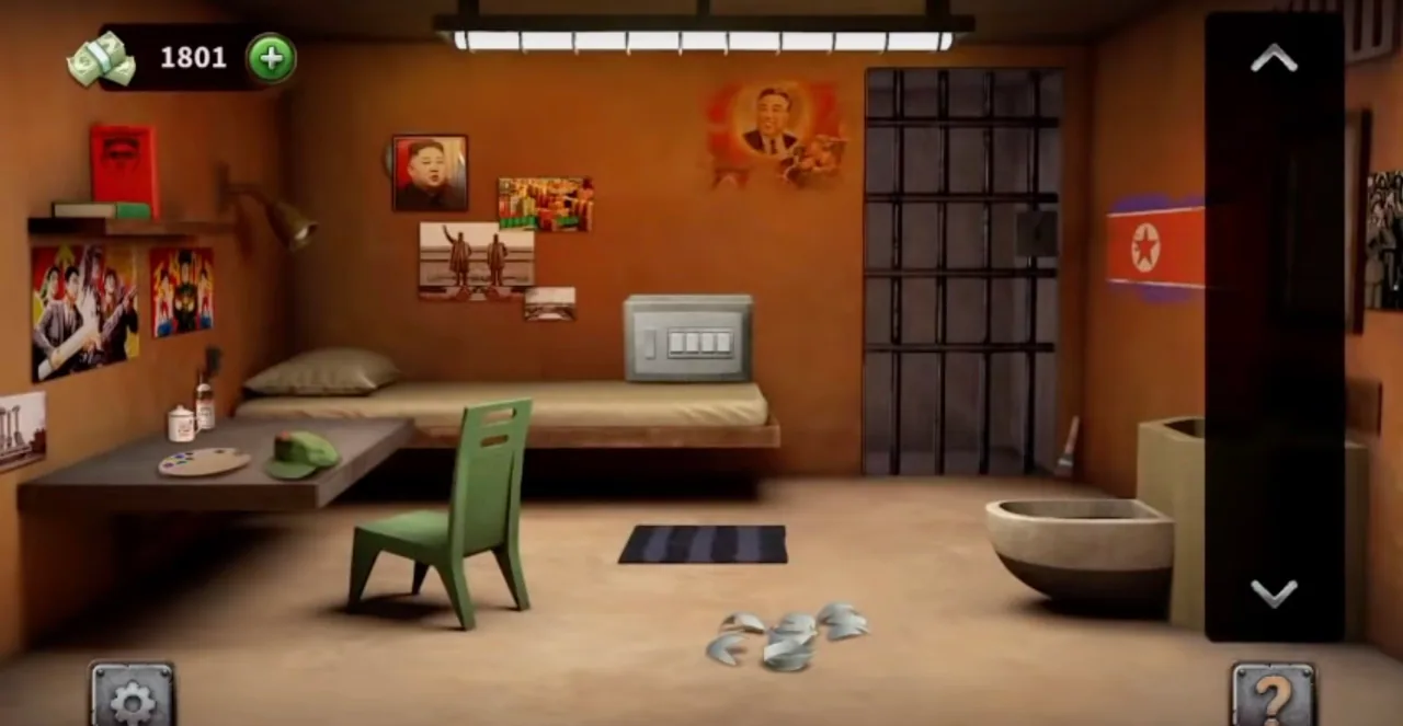 100 Doors Escape from Prison Level 63 North Korean Cell gameplay screenshot