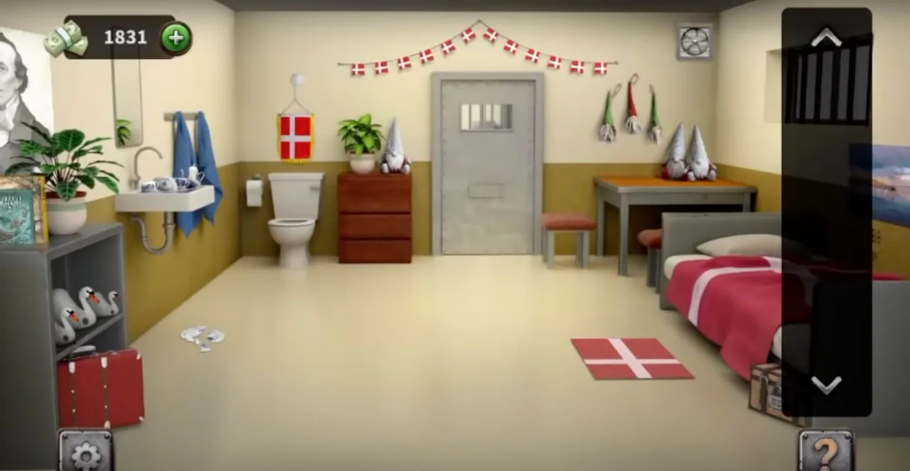 100 Doors Escape from Prison Level 64 Danish Cell gameplay screenshot