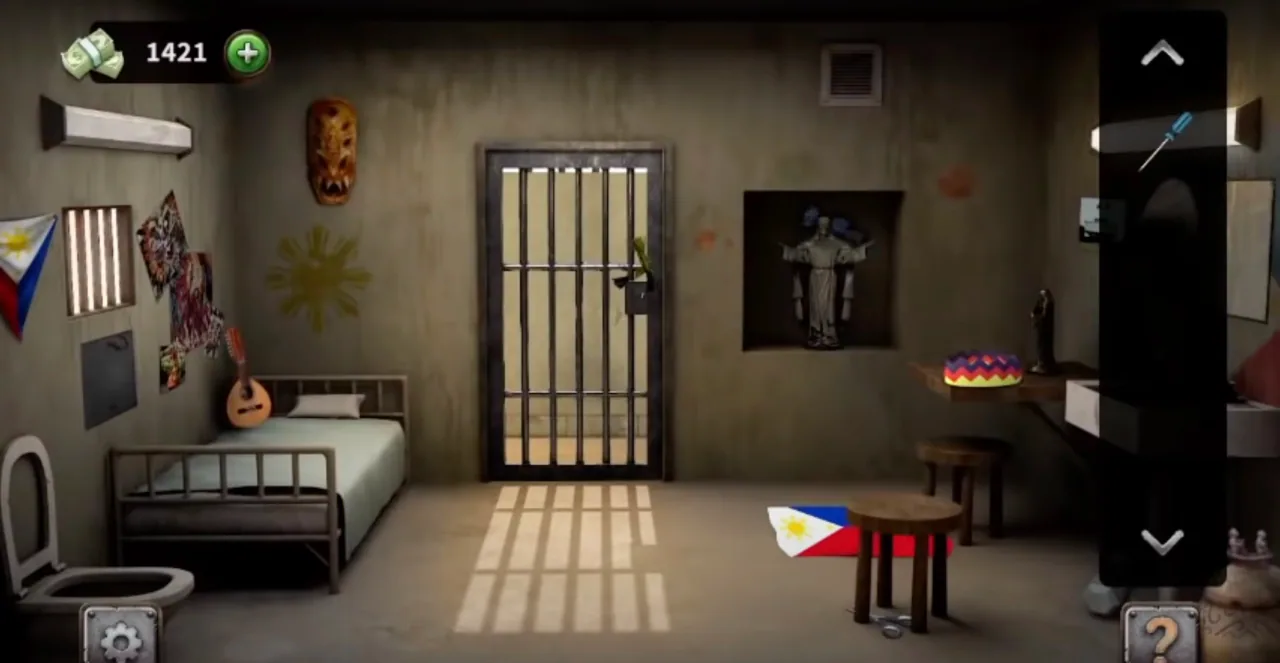 100 Doors Escape from Prison Level 67 Philippine Cell gameplay screenshot