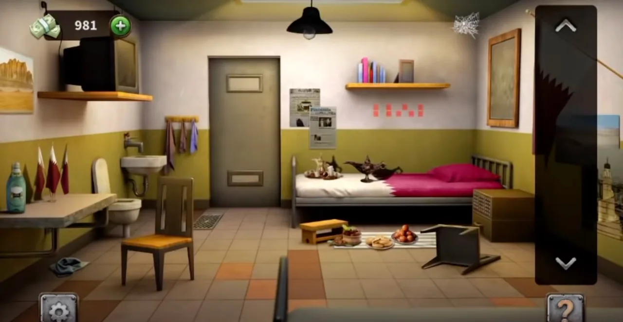 100 Doors Escape from Prison Level 69 Qatari Cell gameplay screenshot