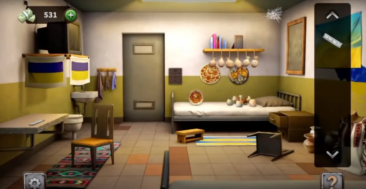 100 Doors Escape from Prison Level 74 Ukrainian Cell gameplay screenshot