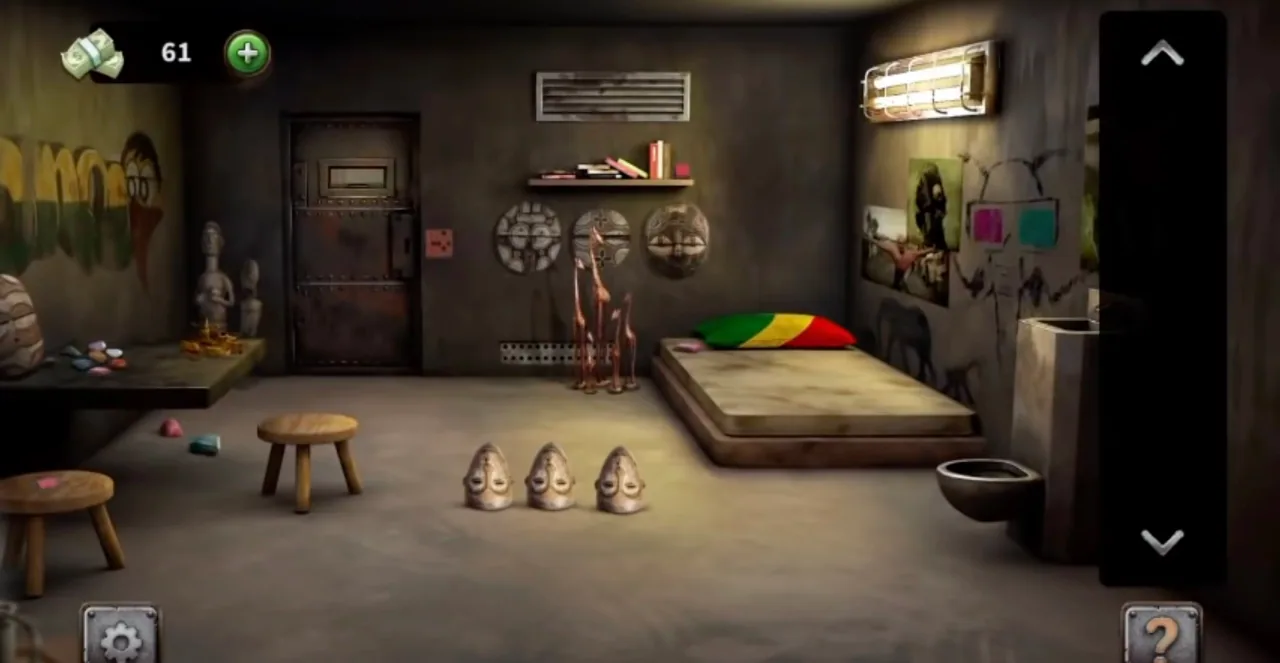 100 Doors Escape from Prison Level 75 Congolese Cell gameplay screenshot