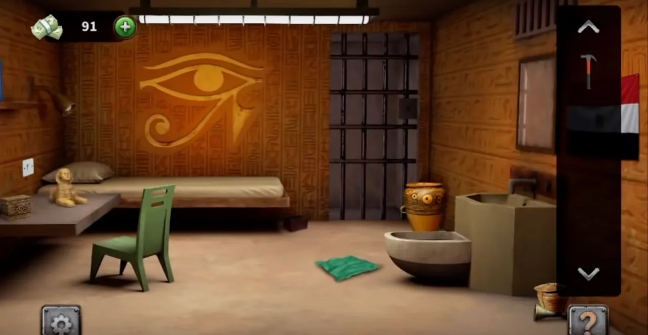 100 Doors Escape from Prison Level 76 Egyptian Cell gameplay screenshot