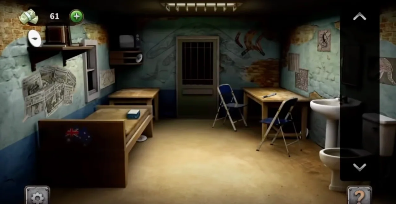 100 Doors Escape from Prison Level 95 Australian Cell gameplay screenshot