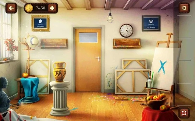 100 Doors Escape from School Level 108 Rearrange Floor Pieces to Form an “X” gameplay screenshot