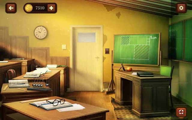 100 Doors Escape from School Level 121 Calculate Areas of Squares for the Door Code gameplay screenshot