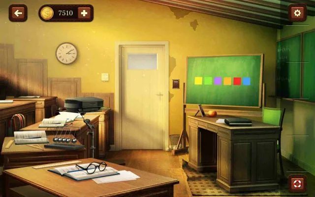 100 Doors Escape from School Level 133 Solve the Colored Equation Puzzle in the Dark gameplay screenshot