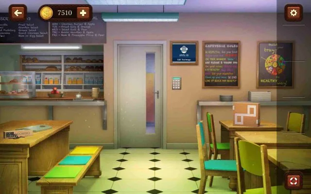 100 Doors Escape from School Level 136 Domino Track Puzzle Reveals Door Code gameplay screenshot