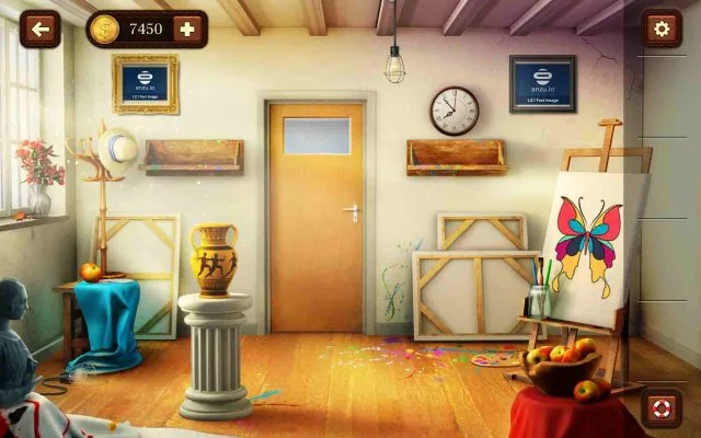 100 Doors Escape from School Level 15 Paint the Butterfly Correctly gameplay screenshot