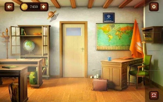 100 Doors Escape from School Level 2 Rolling the Globe gameplay screenshot