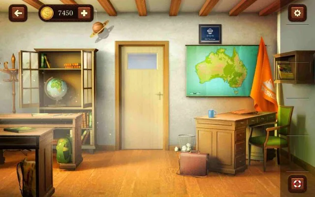 100 Doors Escape from School Level 21 Reconstructing the Map of Australia gameplay screenshot