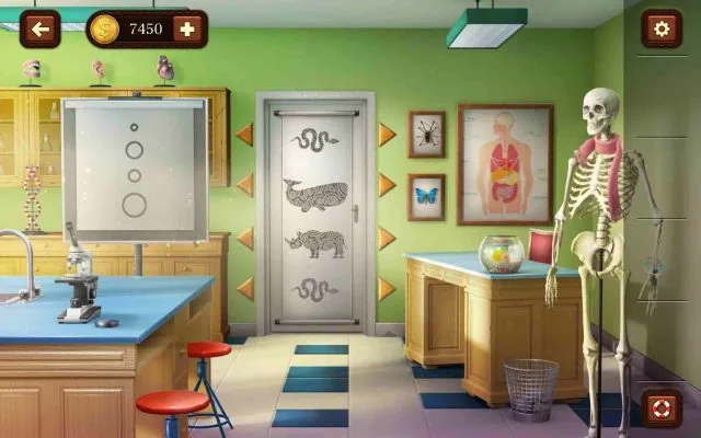 100 Doors Escape from School Level 30 Order the Creatures by Size gameplay screenshot
