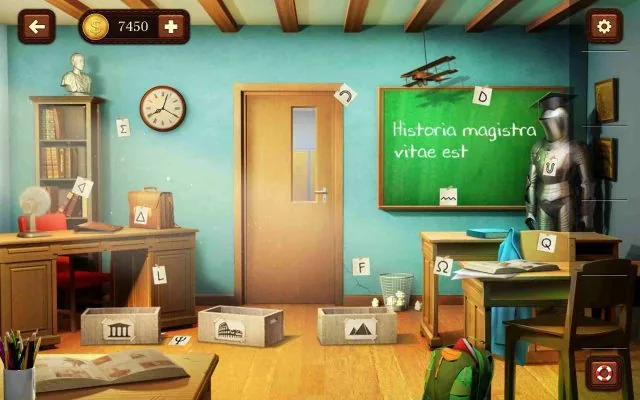 100 Doors Escape from School Level 33 Match Ancient Alphabets to Civilizations gameplay screenshot