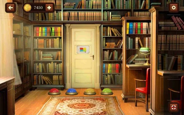 100 Doors Escape from School Level 38 Count the Books for Button Presses gameplay screenshot