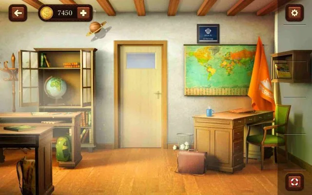 100 Doors Escape from School Level 41 Match Food to Country Flags gameplay screenshot