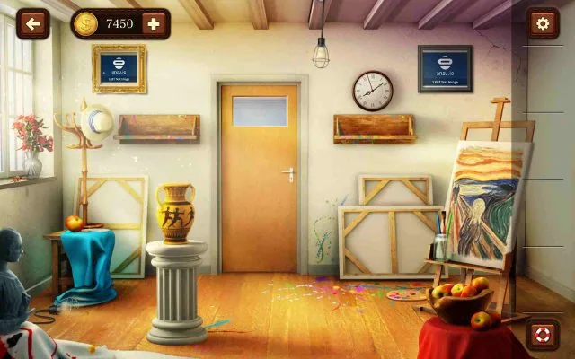 100 Doors Escape from School Level 43 Rebuild the Portrait Puzzle gameplay screenshot