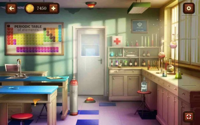 100 Doors Escape from School Level 51 Balance Balloons to Press Buttons gameplay screenshot