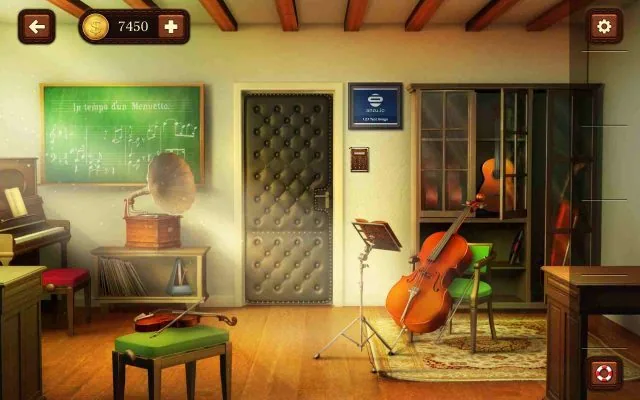 100 Doors Escape from School Level 60 Decode Floating Numbers from the Record Player gameplay screenshot