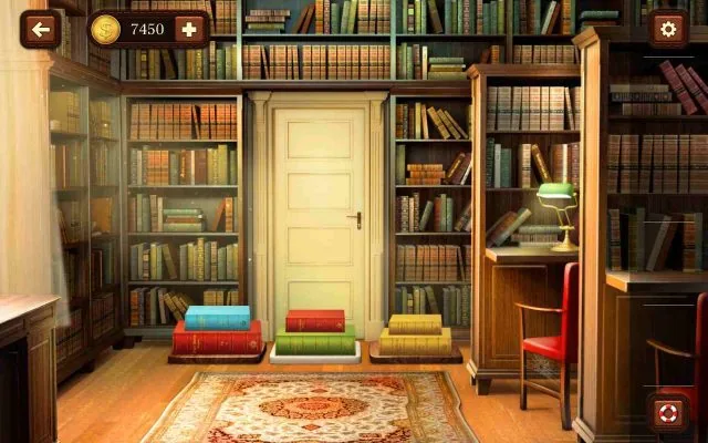 100 Doors Escape from School Level 70 Tower of Books — Sort from Largest to Smallest gameplay screenshot