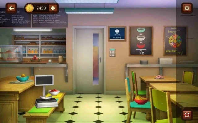 100 Doors Escape from School Level 75 Weigh Bowls & Convert Units for Door Code gameplay screenshot