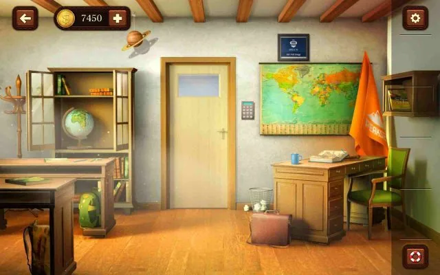 100 Doors Escape from School Level 95 Count Celestial Symbols on Flags to Find Code gameplay screenshot