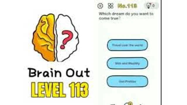 Brain Out Level 113 I will grant your wish, which one do you want to be granted real gameplay
