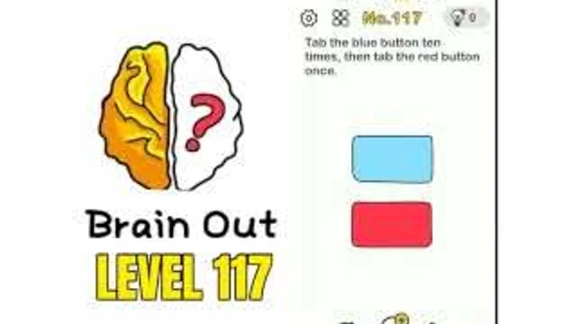 Brain Out: Press blue 10 times, then press red 1 time gameplay