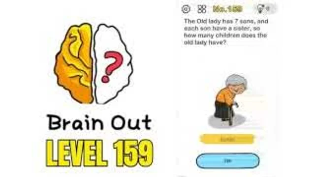 Brain Out Level 159 Old grandmother has 7 sons, each son has a younger sister, how many children does this grandmother have in total real gameplay