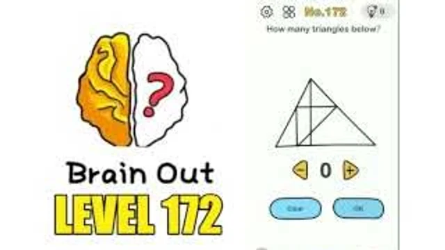 Brain Out Level 172 How many triangles are there real gameplay