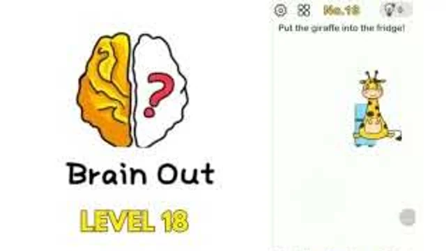 Brain Out: put the giraffe in the magic refrigerator gameplay