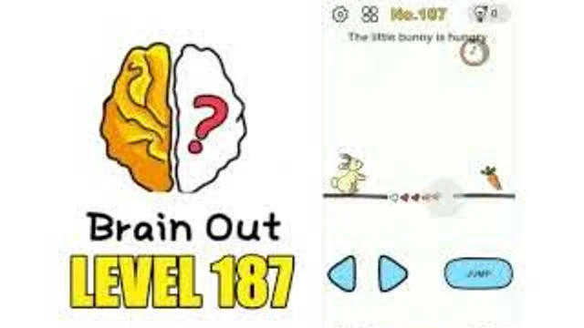 Brain Out Level 187 Help the rabbit to eat carrots real gameplay