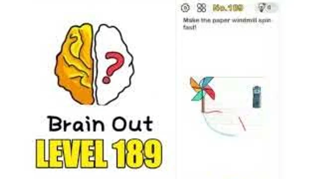 Brain Out Level 189 Make the pinwheel spin immediately real gameplay