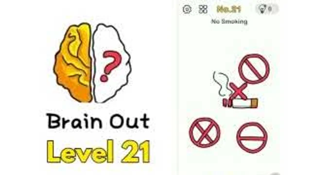 Brain Out Level 21 Smoking is detrimental to health real gameplay
