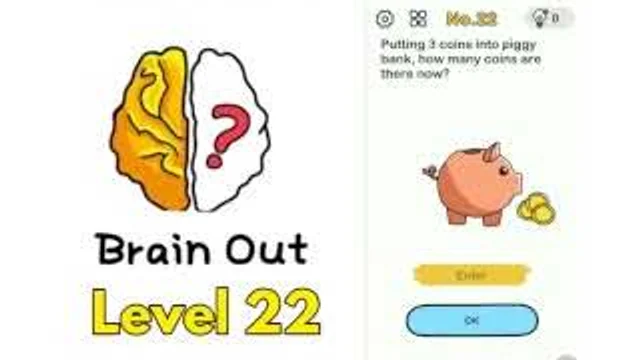 Brain Out: Put all the coins into the piggy bank, now how many coins are there in the piggy bank gameplay