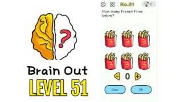 Brain Out: How many fries are there below gameplay