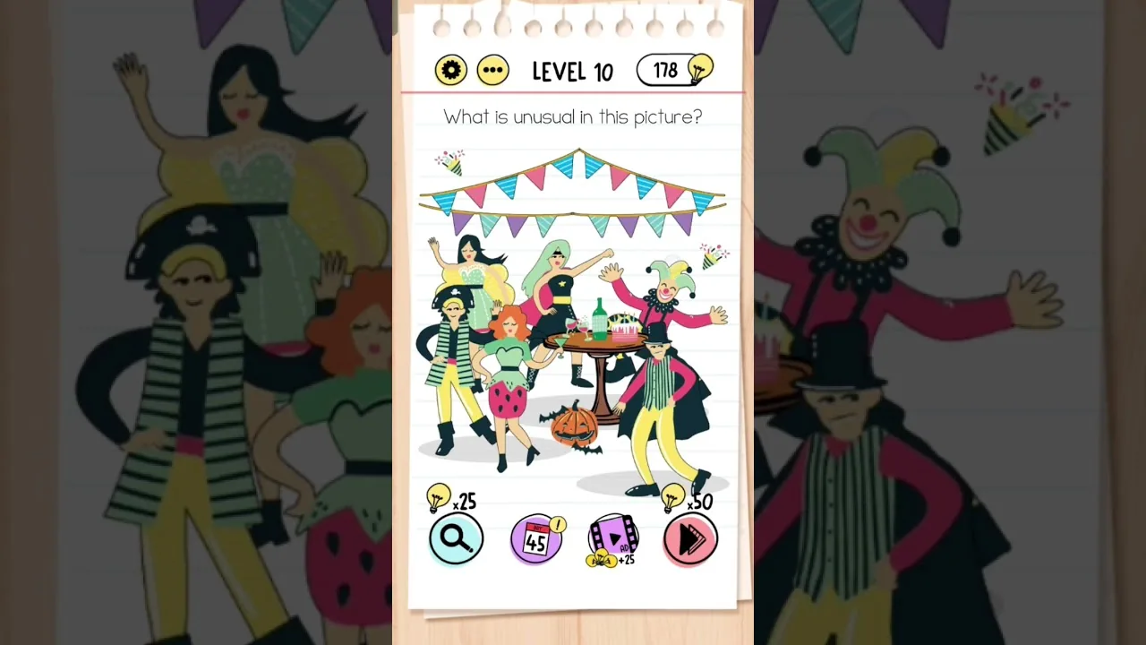 Brain Test Level 10 What is unusual in this picture gameplay screenshot