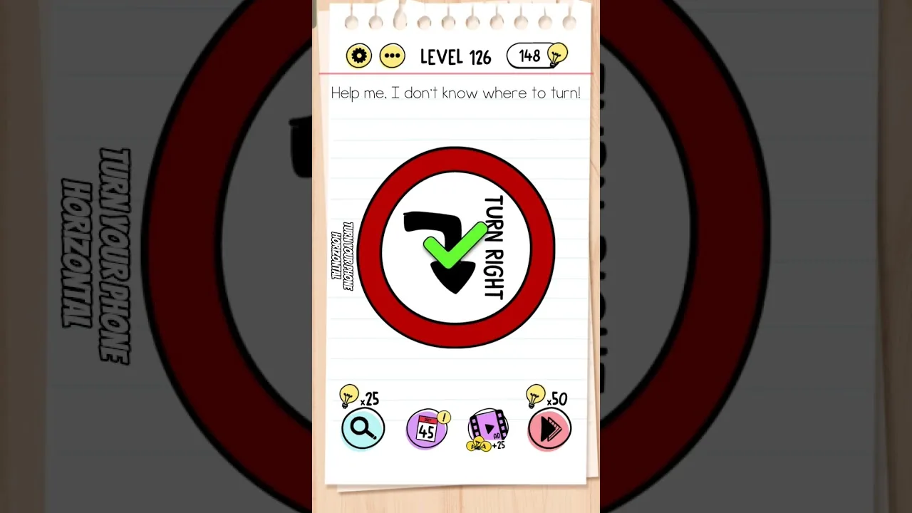 Brain Test Level 126 Help me. I don’t know where to turn gameplay screenshot