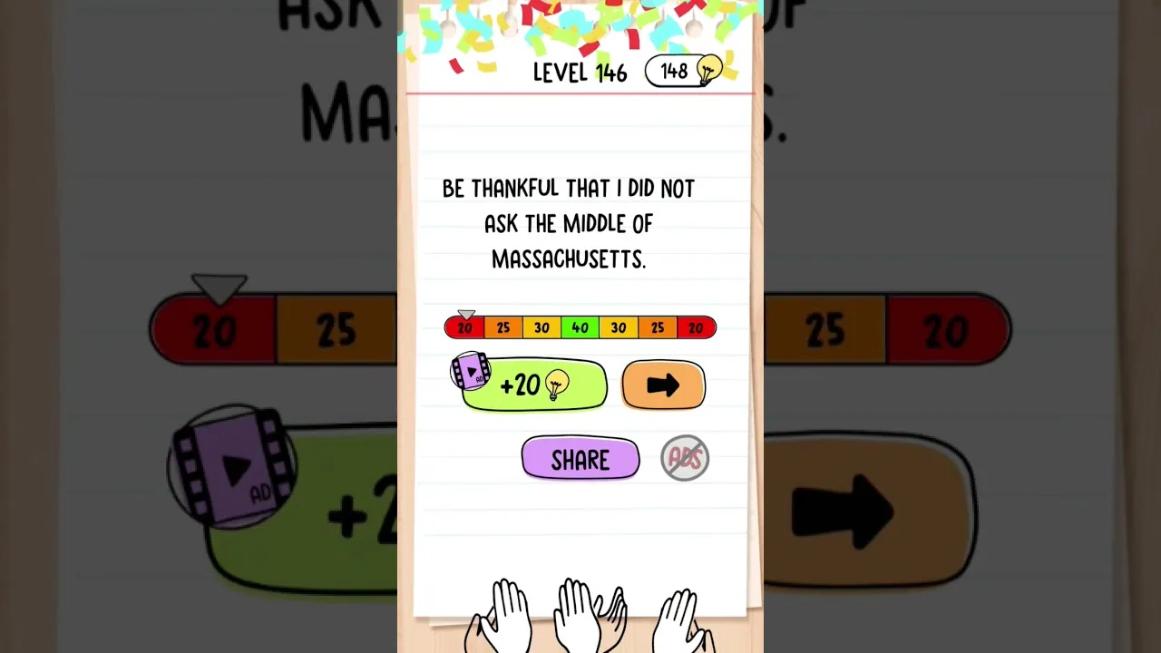 Brain Test Level 146 What is in the middle of America gameplay screenshot