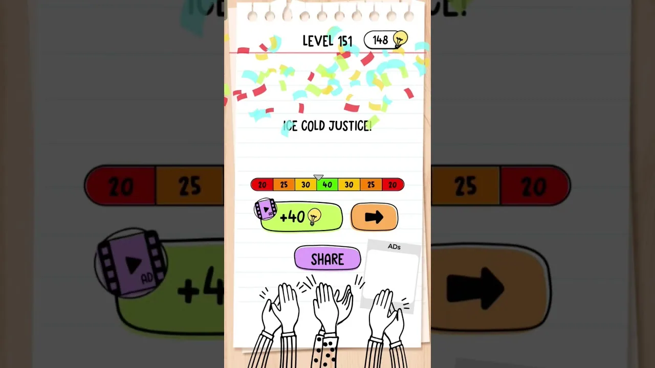 Brain Test Level 151 They need justice gameplay screenshot
