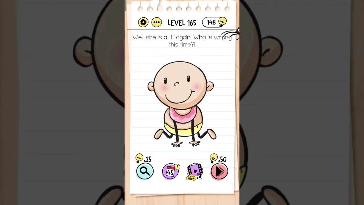 Brain Test Level 165 Well, she is at it again! gameplay screenshot