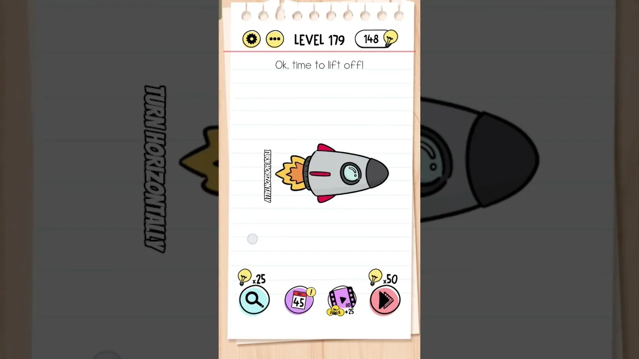 Brain Test Level 179 Ok, time to lift off gameplay screenshot