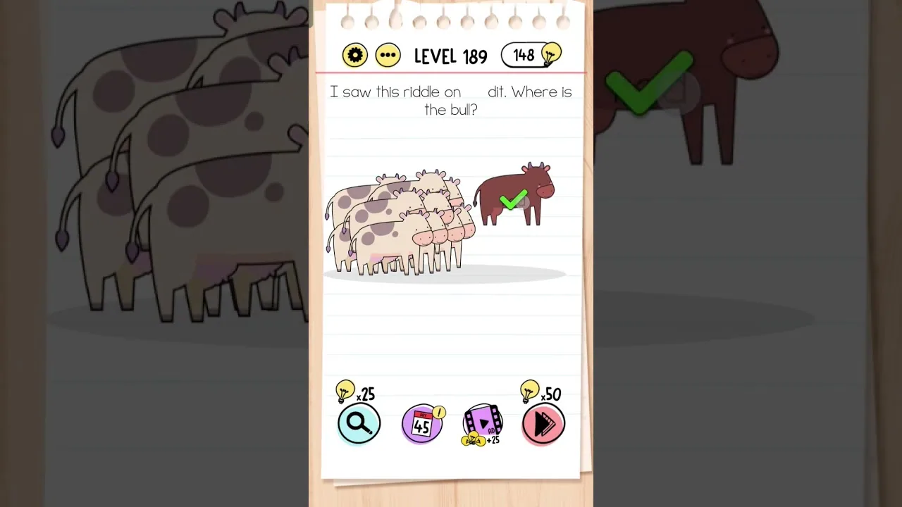 Brain Test Level 189 I saw this riddle on reddit gameplay screenshot