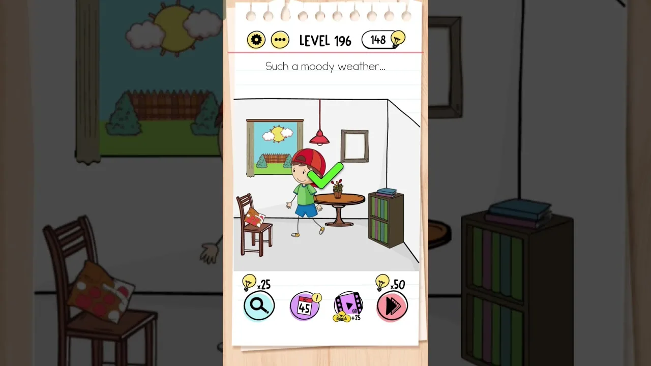 Brain Test Level 196 Such a moody weather gameplay screenshot